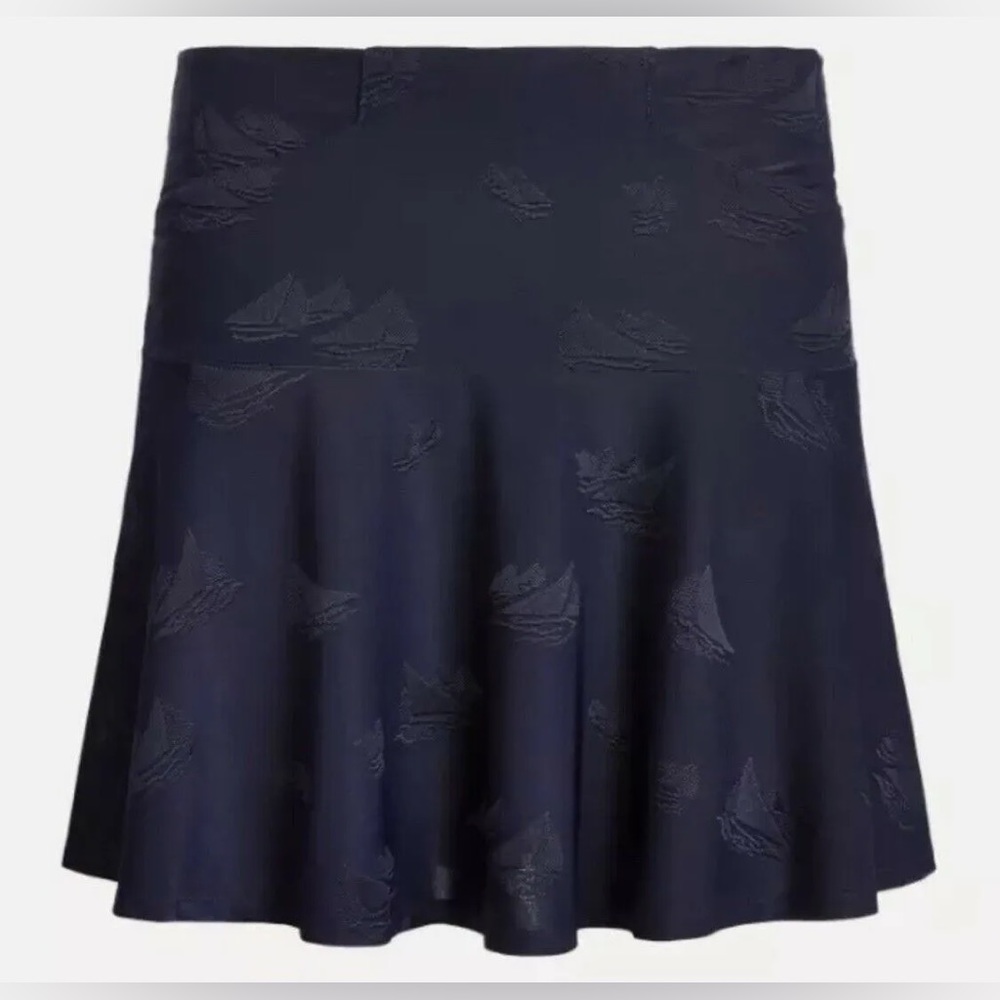 NWT $148 Ralph Lauren Polo RLX Golf Tennis Skort Women's Sz L Cali Brights Navy